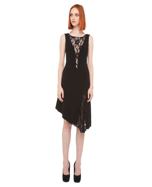 LACE INSERT DRESS