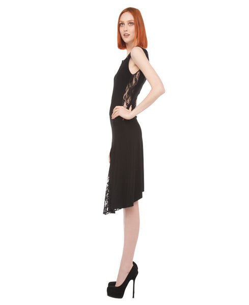 LACE INSERT DRESS