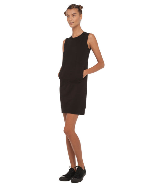 SLEEVELESS SWEATSHIRT DRESS