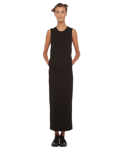 SLEEVELESS SWEATSHIRT LONG DRESS