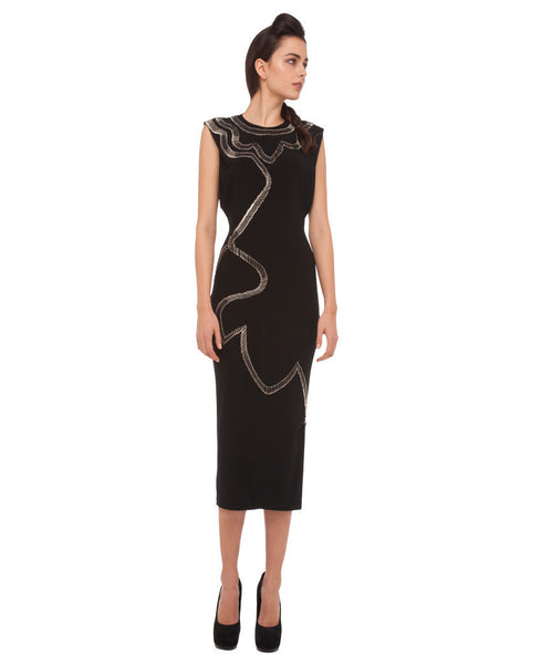 SLEEVELESS DOLMAN DRESS<br>WITH SNAKE CHARMER