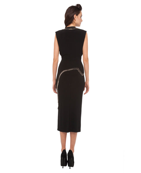 SLEEVELESS DOLMAN DRESS<br>WITH SNAKE CHARMER